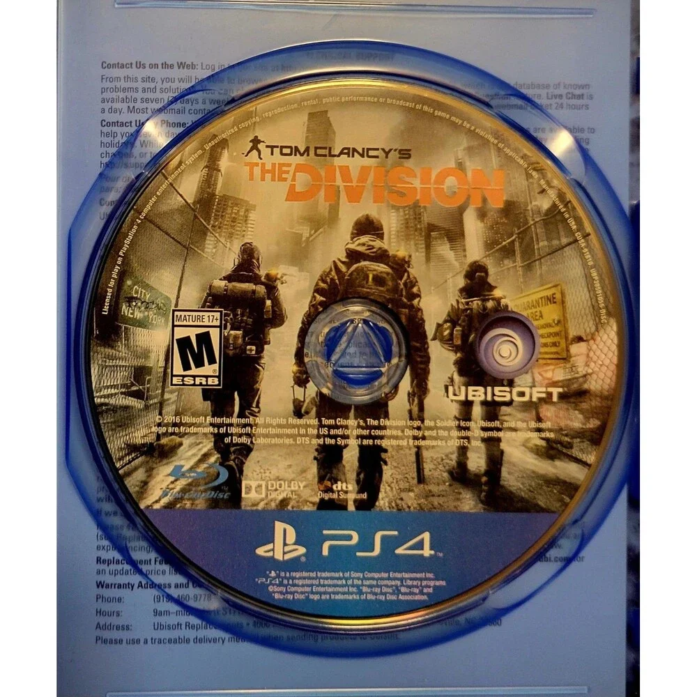 Tom Clancy's The Division (PlayStation 4, 2016) PS4, TESTED & WORKING, FAST SHIP